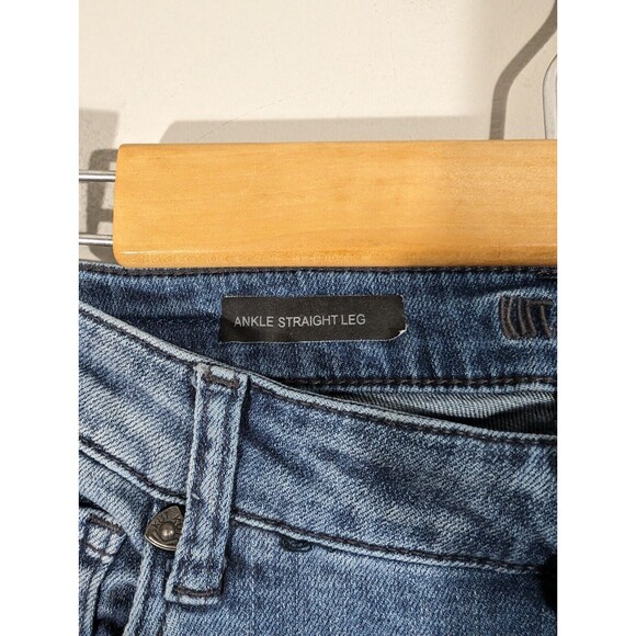 KUT from the Kloth Mid Rise Ankle Cuffed Straight Leg Denim Woman Jeans Size 8 - Picture 5 of 9